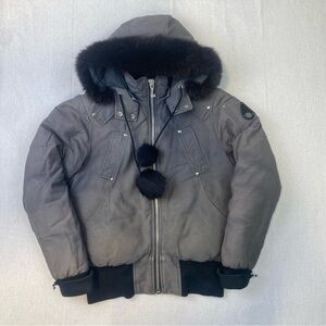 Moose Knuckles Men’s Down Filled Jacket  With Fur - Gray